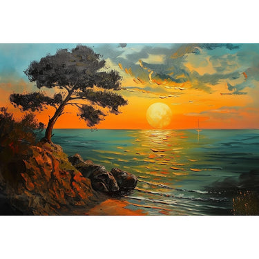 Sunset Landscape Acrylic Canvas